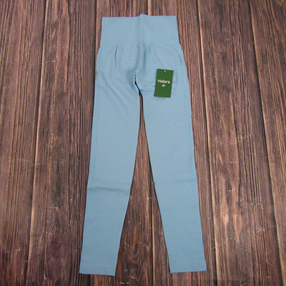 Halara NEW NWT Womens XS Light Blue Leggings Butt Scrunch Yoga Gym Workout 7/8